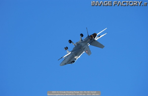 2003-10-10 Axalp Shooting Range 103 - FA-18C Hornet